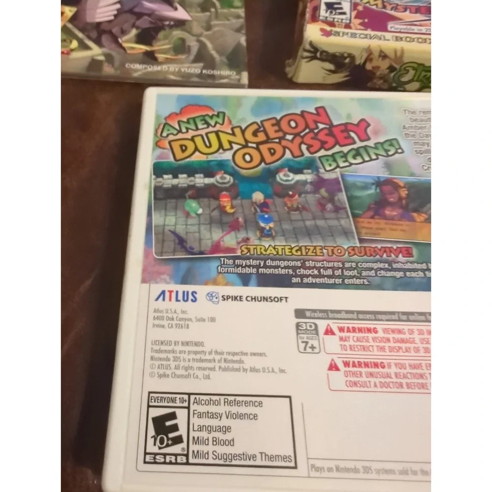 Etrian Mystery Dungeon Special Edition Nintendo 3DS 2015 CIB Outer Box Music CD